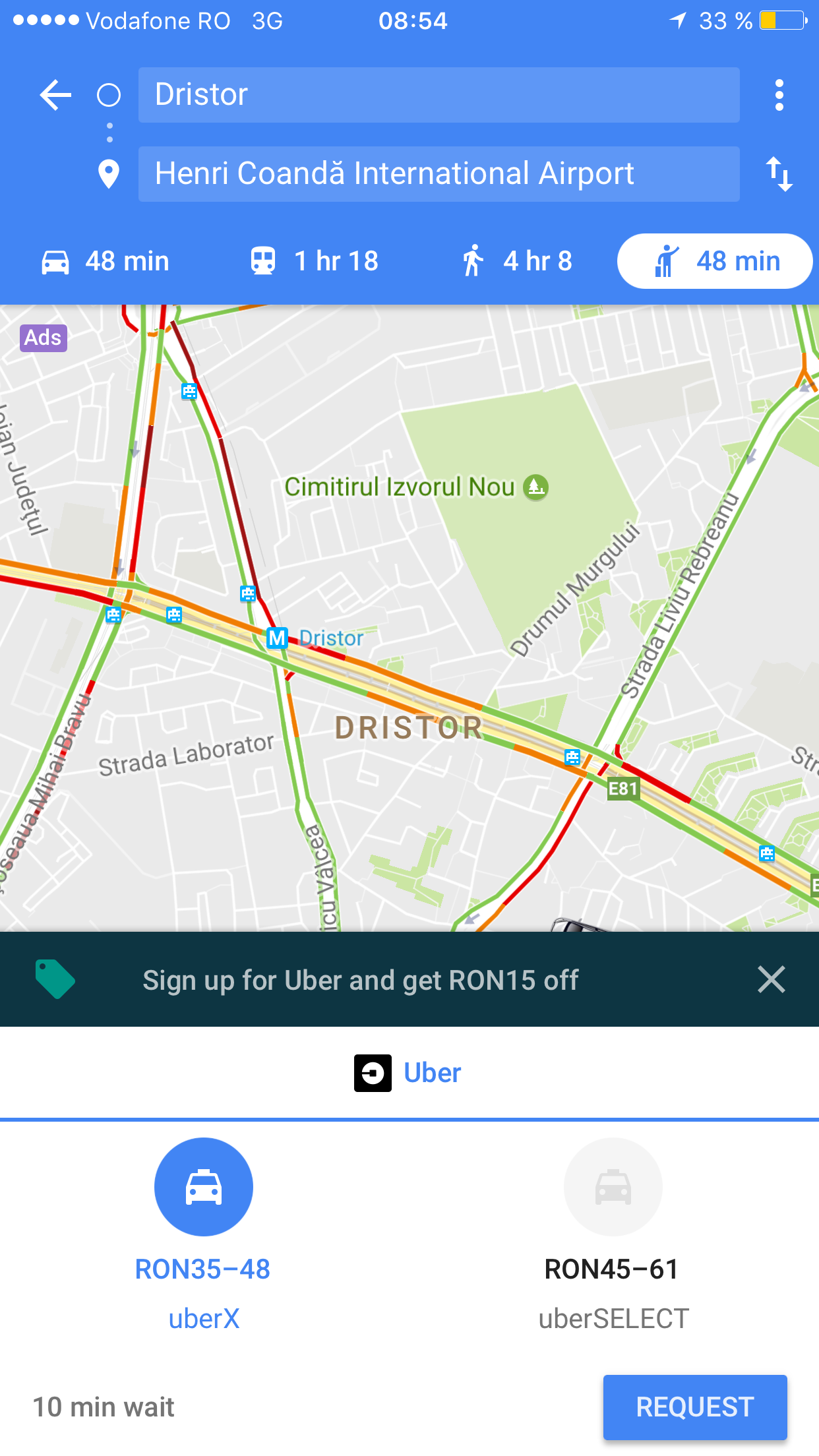 uber google maps integrare